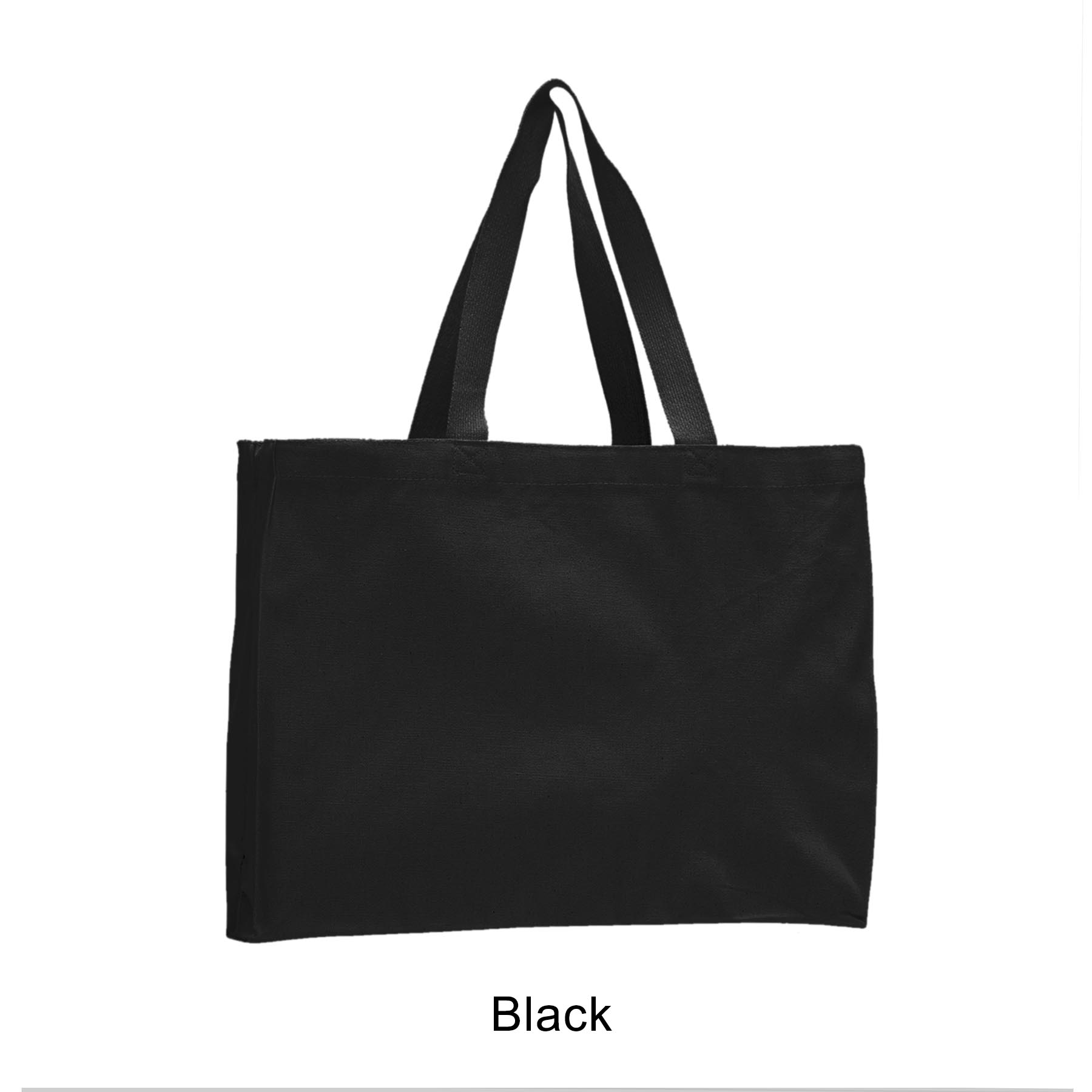 12 oz. Canvas Gusset Tote Bag /w web handles_R107BT 7