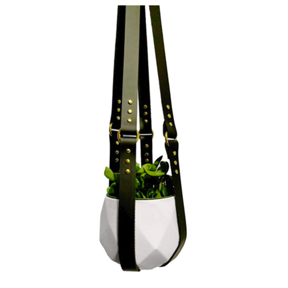 Leather Flower Plant Hanger 3