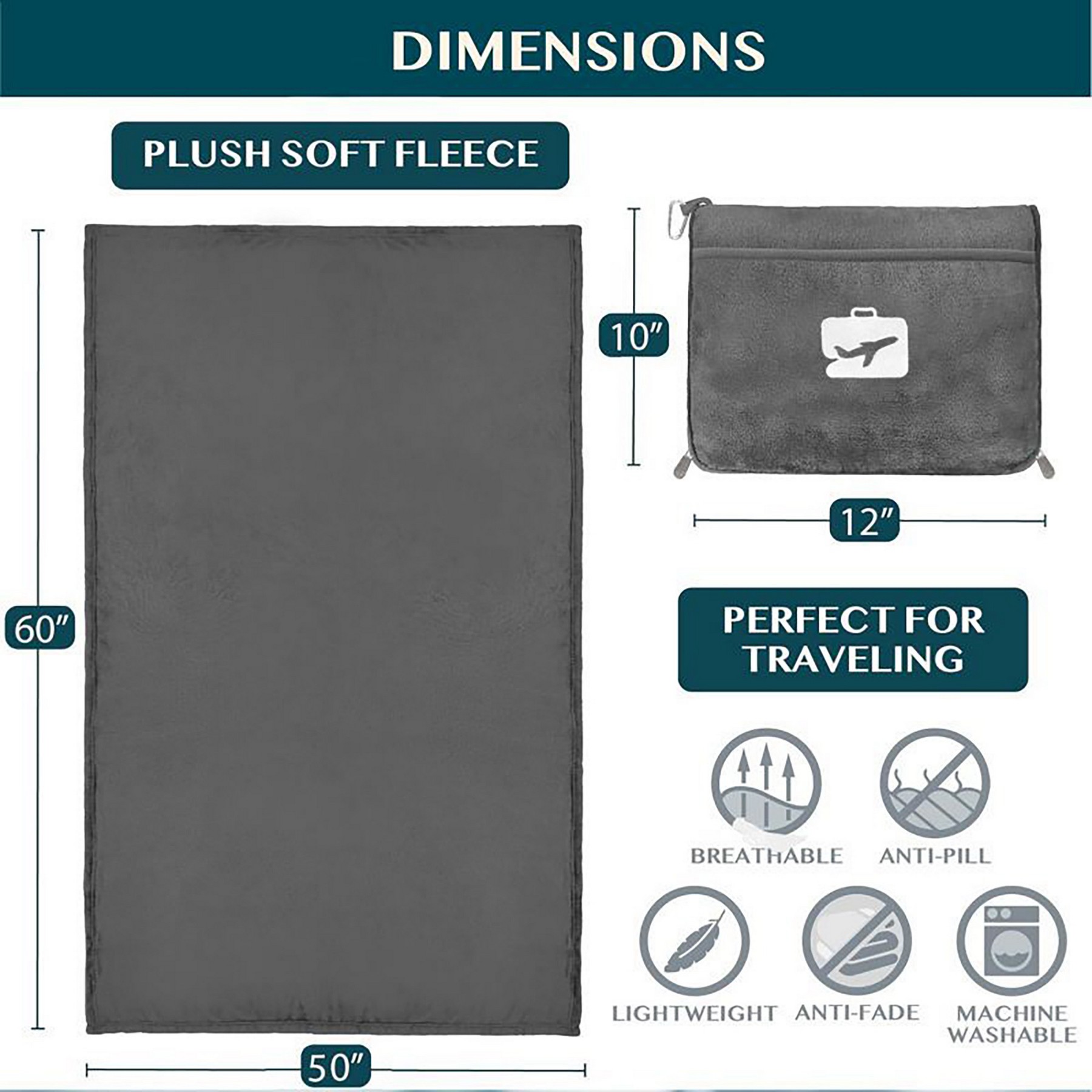 2-in-1 Flannel Travel Blanket 11