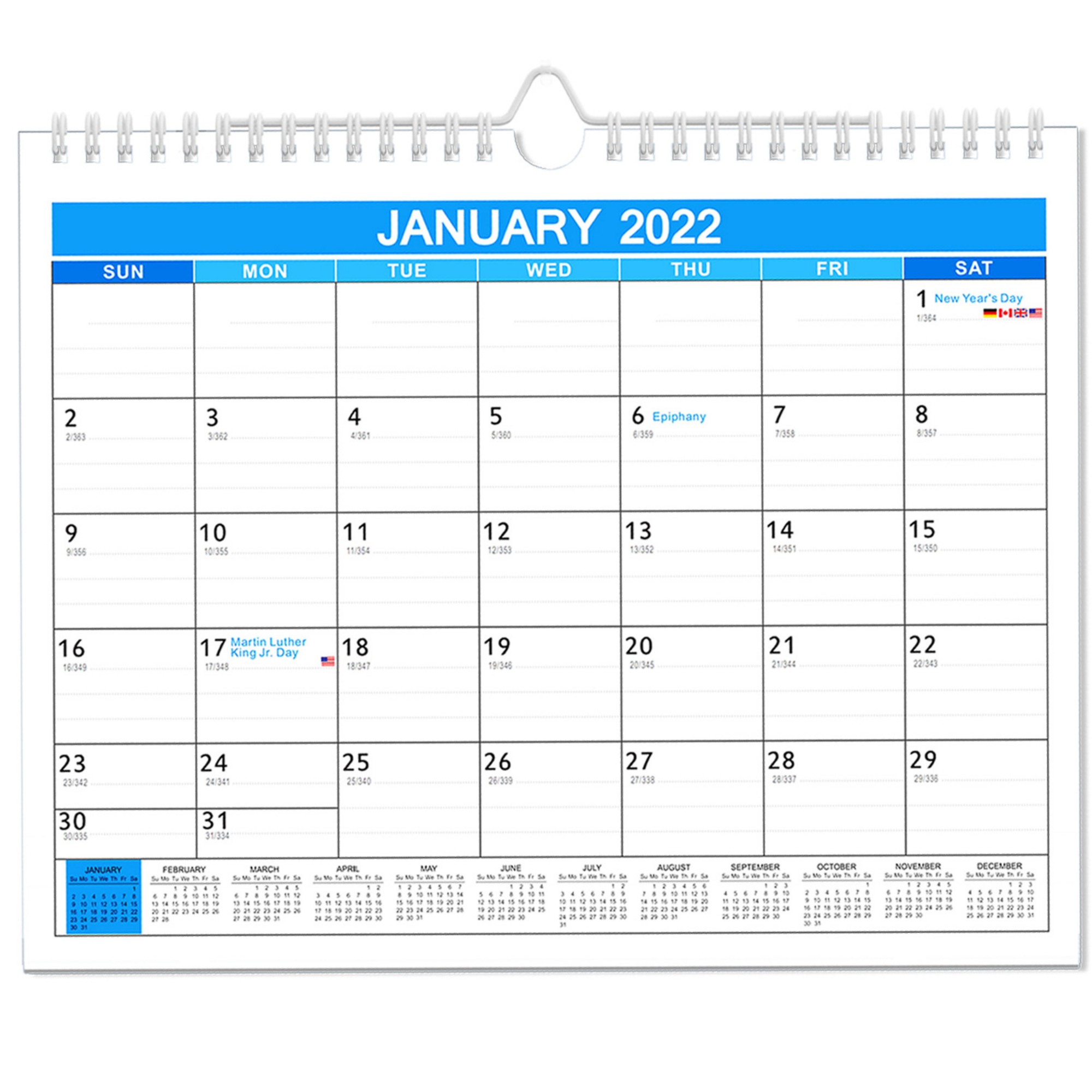 18 Months 15"*12" Wall Calendar From Jan 2025 To June 2026