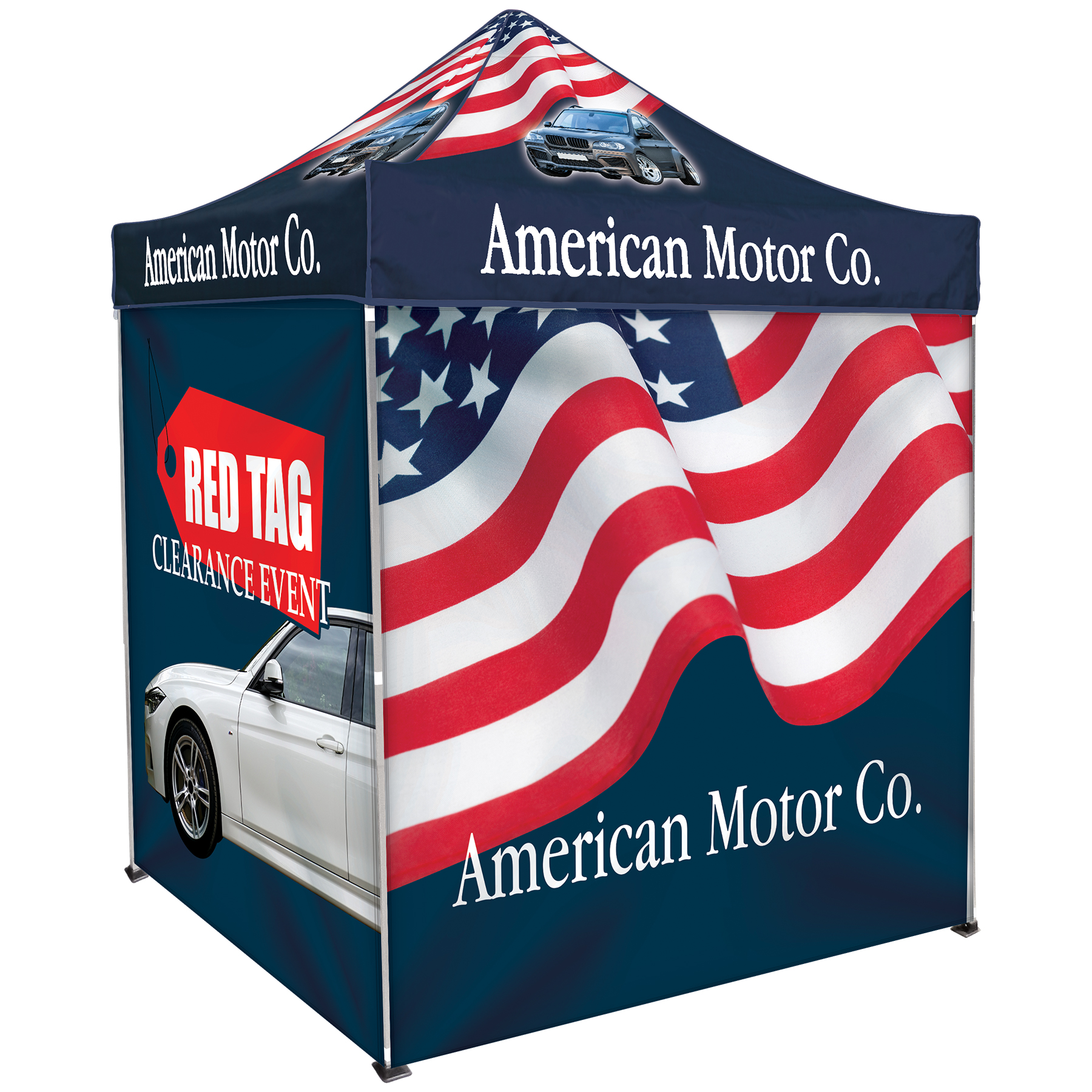 6.5' Square Canopy Tent with 3 Full Double Sided Walls 15