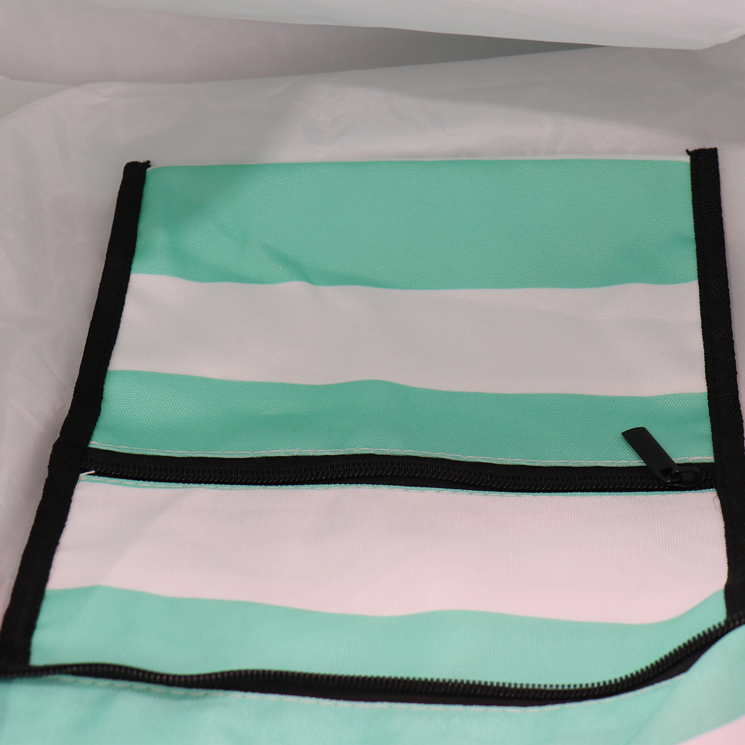 Canvas Large Capacity Striped Commuting Tote Bag, custom tote bag with logo imprint 3
