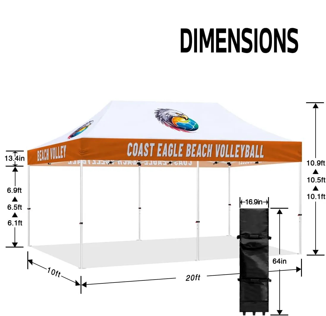 Custom Canopy Tent 10' x 20' with Sublimation 6