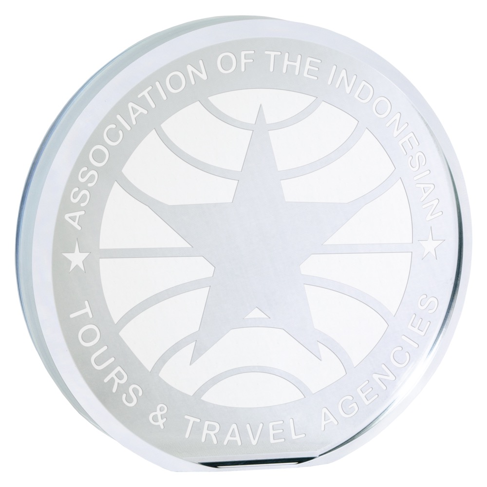 4" Crystal Halo Self-Standing Desktop Award Clear 4