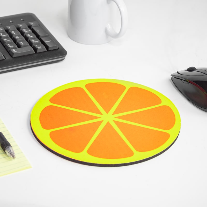 Fluorescent Neon Custom Printed Round Mouse Pads 4