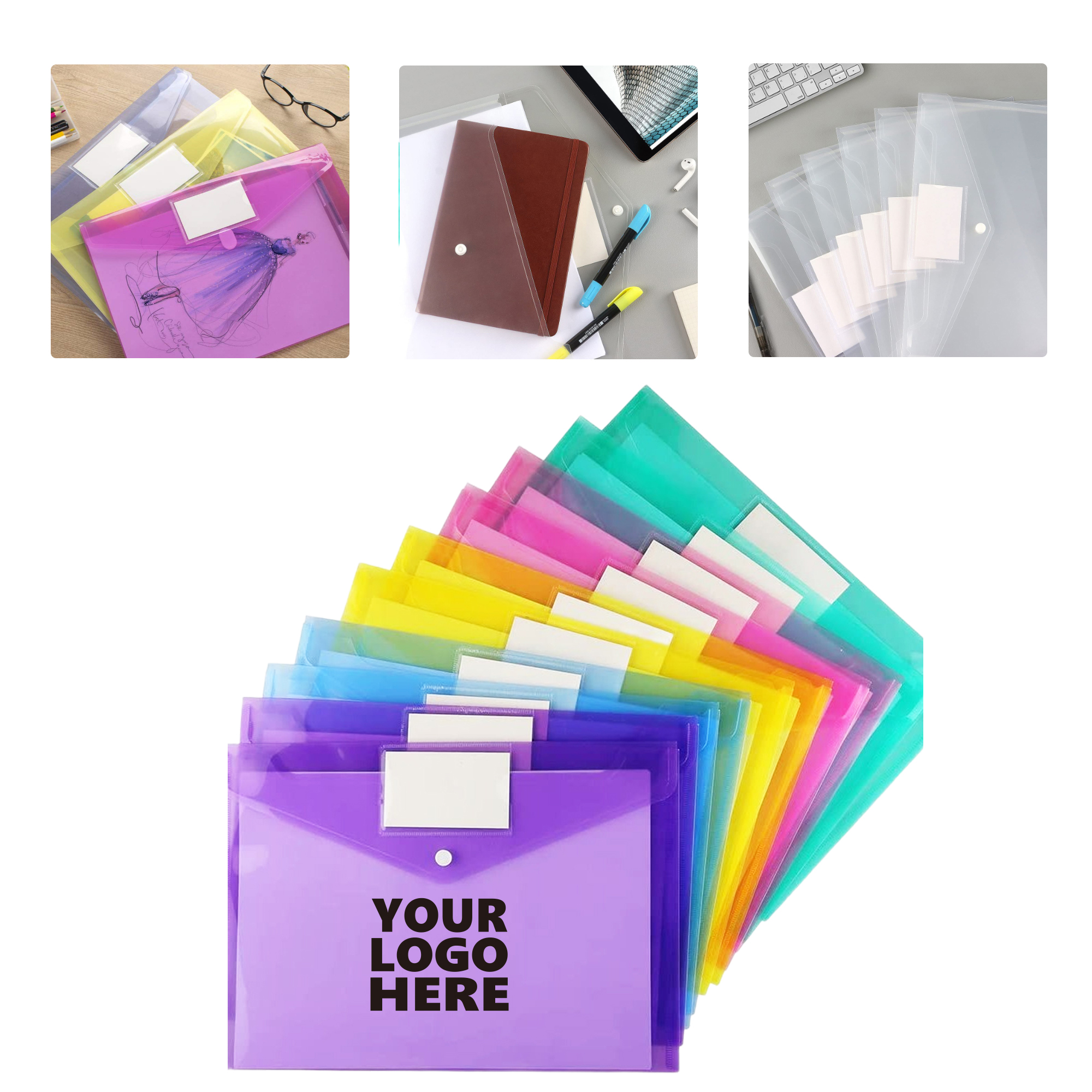 MOQ50 Colorful Snap Button Document Folder for Filing 2