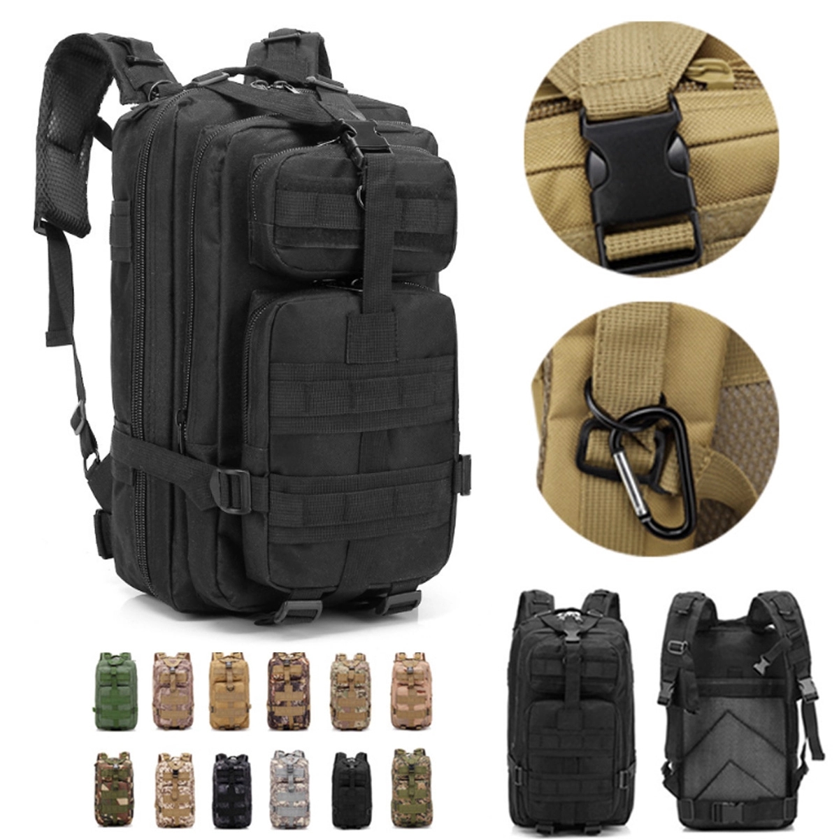 30L Custom Biking Daypack Outdoor Tactical Backpack 3