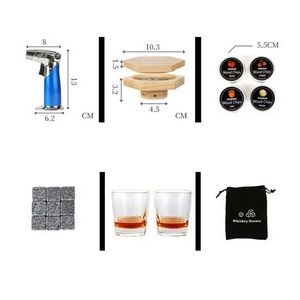 Cocktail Smoker Set with Whisky Glasses Ice Stones 7