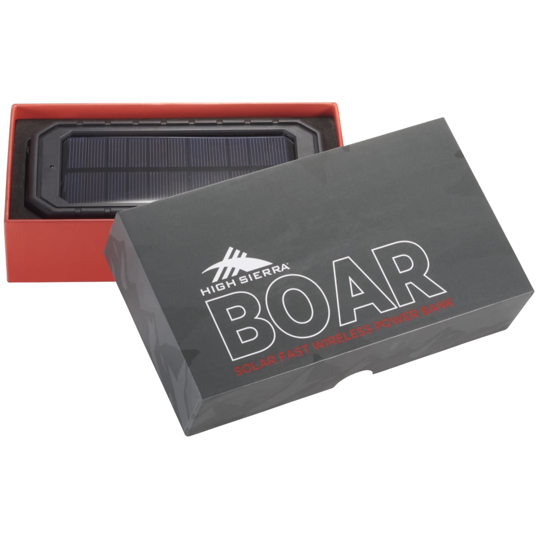 High Sierra® IPX 5 Solar Fast Wireless Power Bank 6
