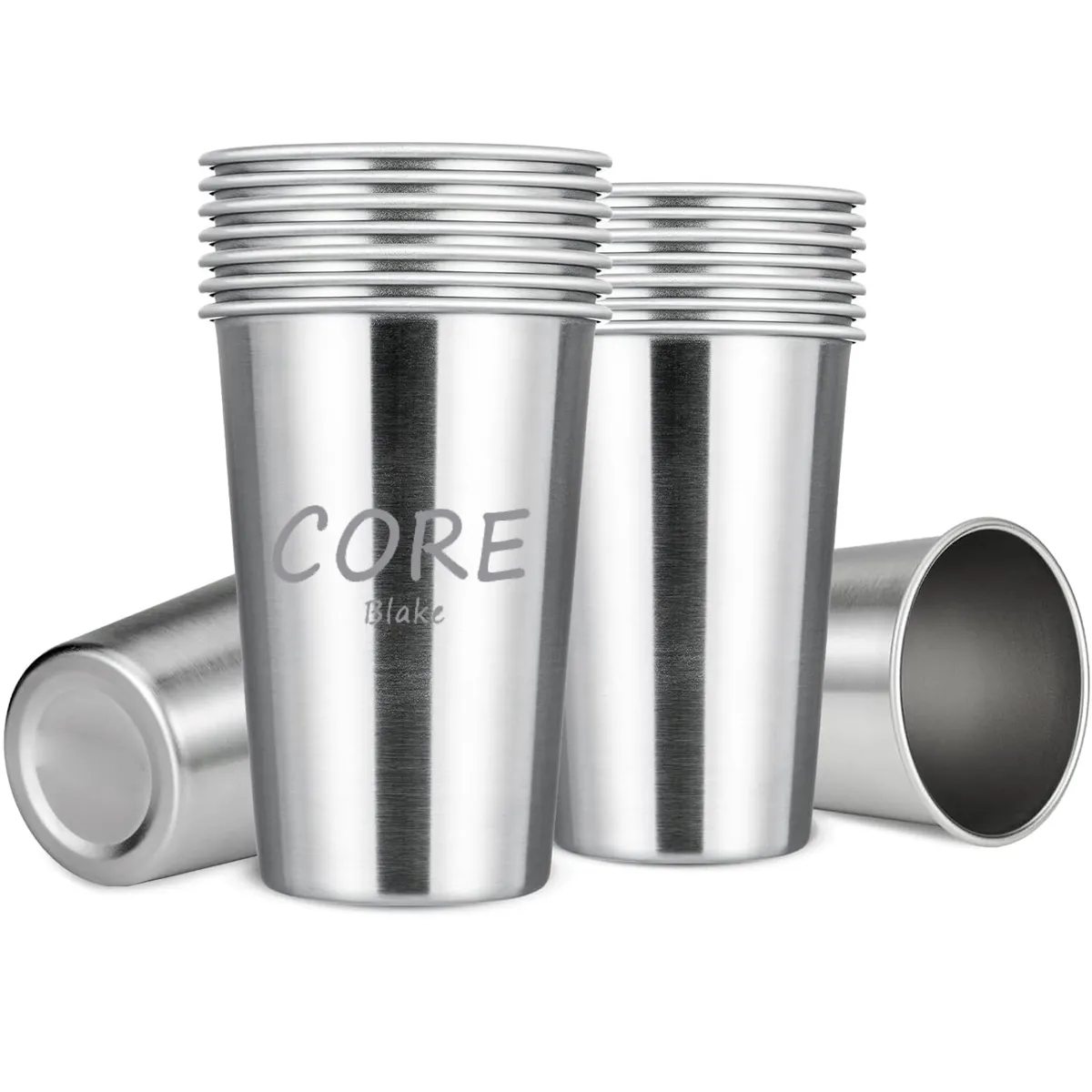 12oz Stainless Steel Cups Pint Tumblers 1