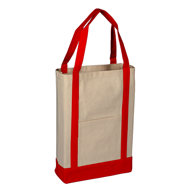 Two Toned Heavy Canvas Deluxe Tote Bag 4