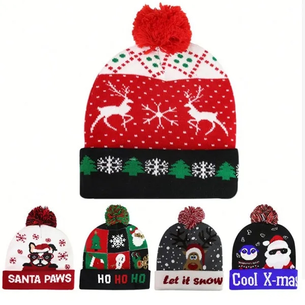 LED Knitted Christmas Beanie 10