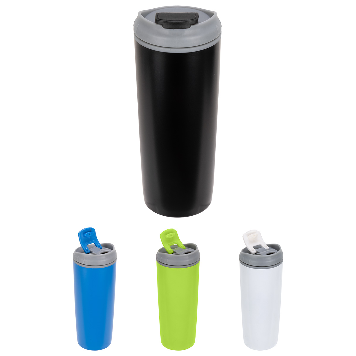 Olympia 17 oz Stainless Steel/Polypropylene Tumbler with Flip Top Lid 5