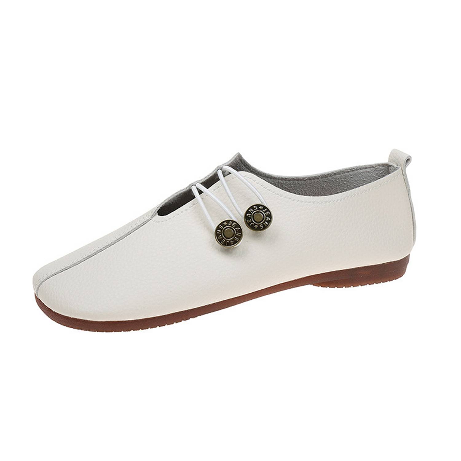 Soft Leather Shallow Mouth Casual Women's Single Shoes 2