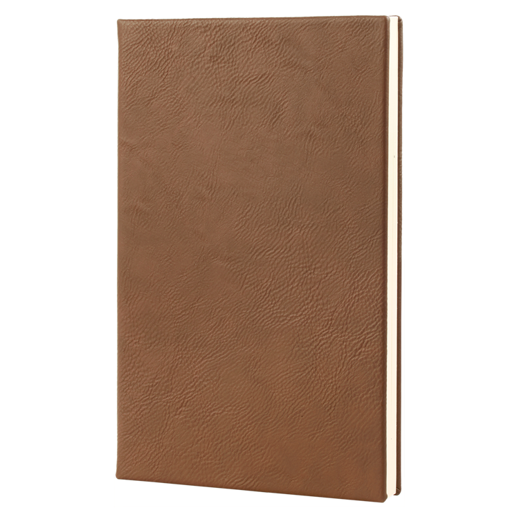 5 1/4" x 8 1/4" Dark Brown Leatherette Journal 3