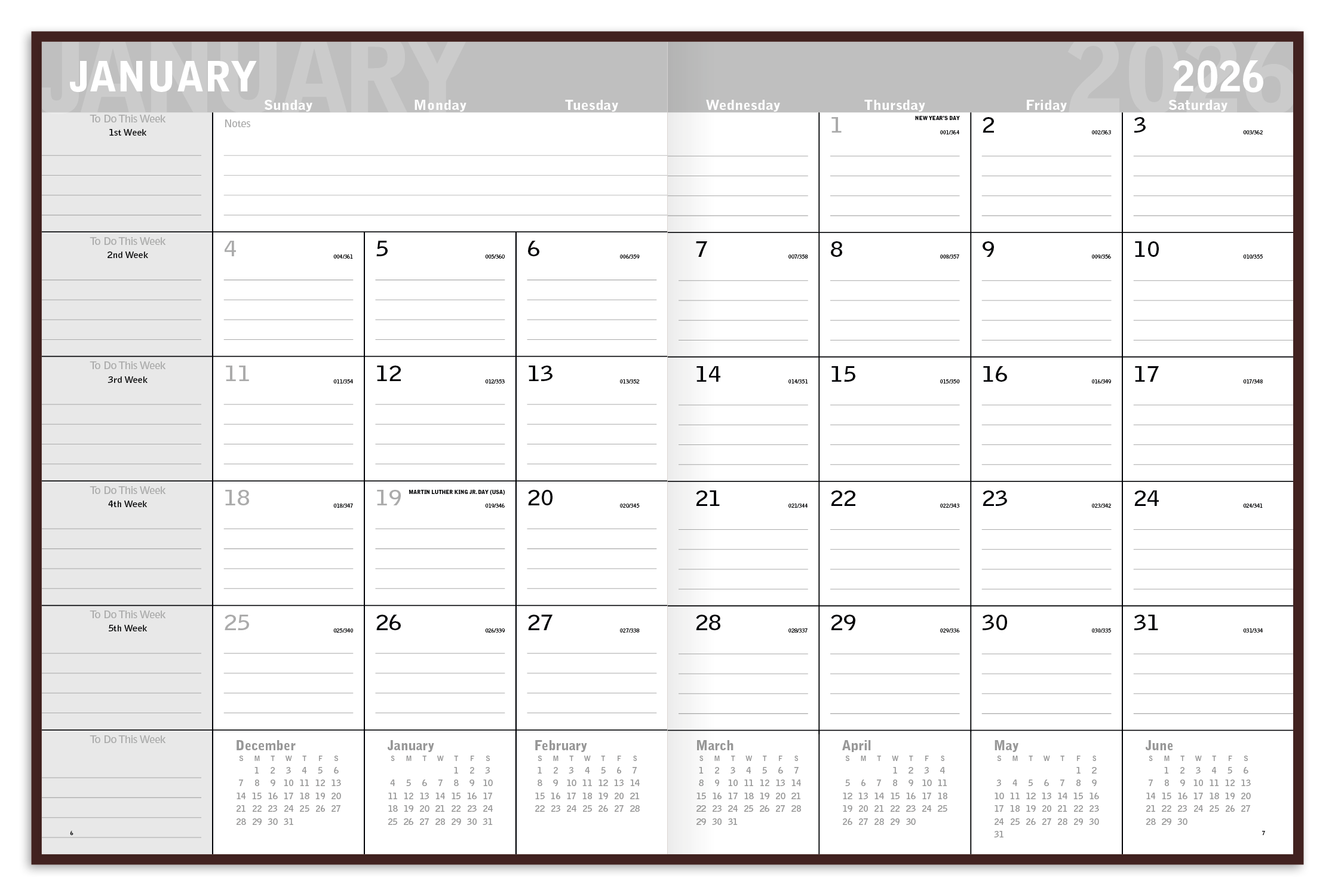 Triumph® Calendars Classic Monthly Planner 55