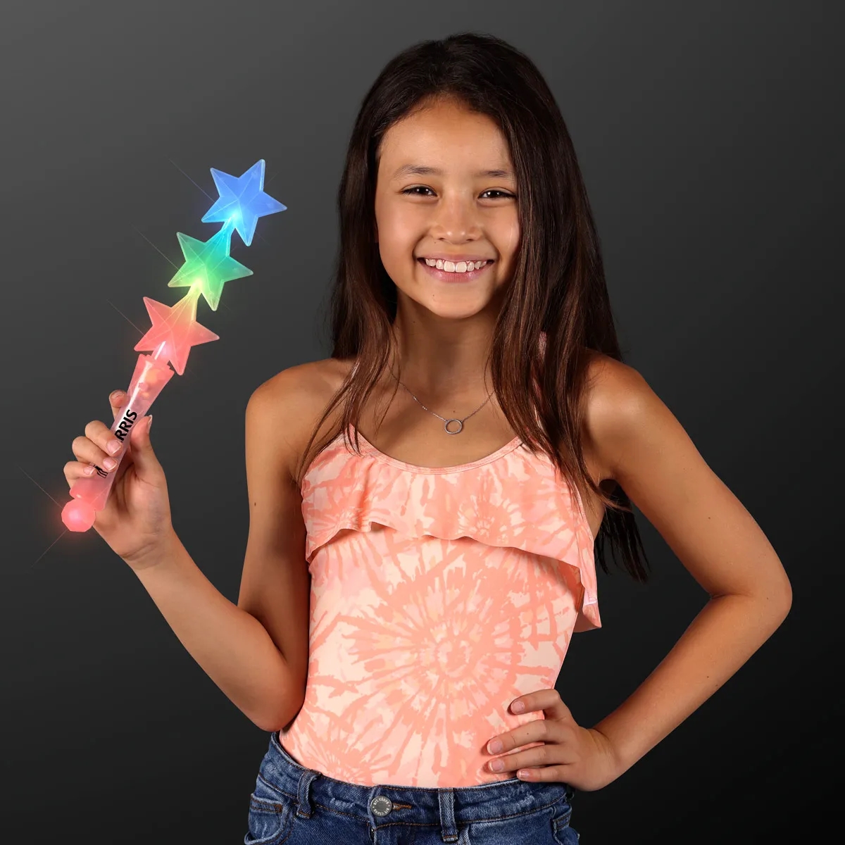 Triple Star Light Up Flashing Wand 4
