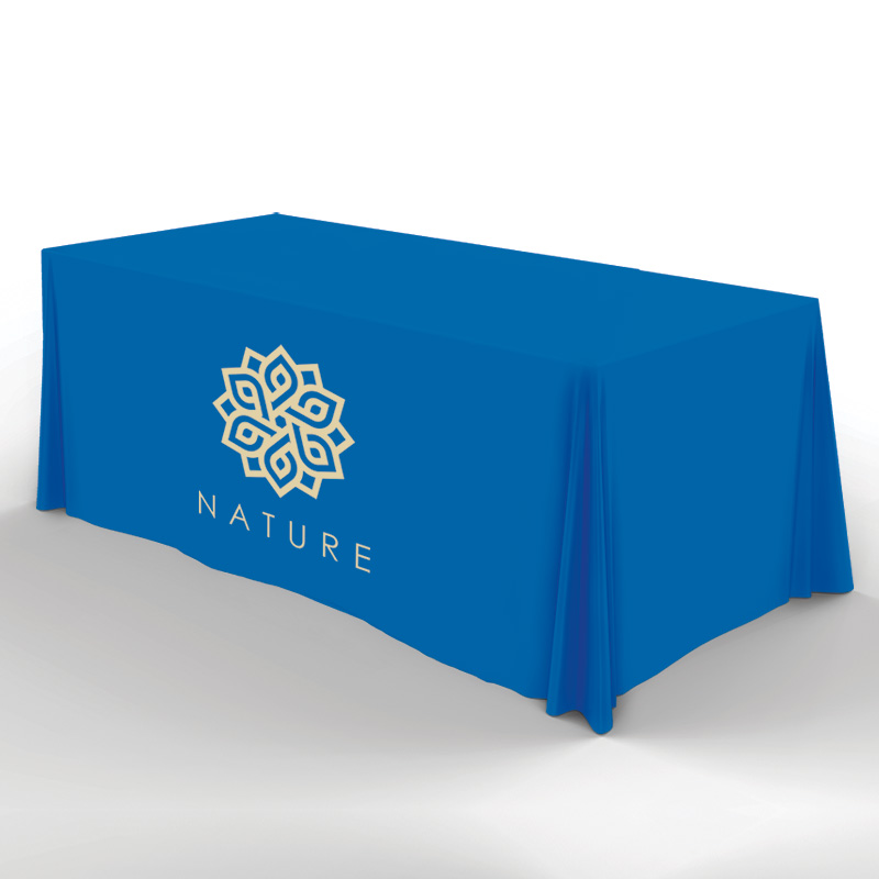 8' Flat, 3 Sided Screen Print Value Quantity Table Cover