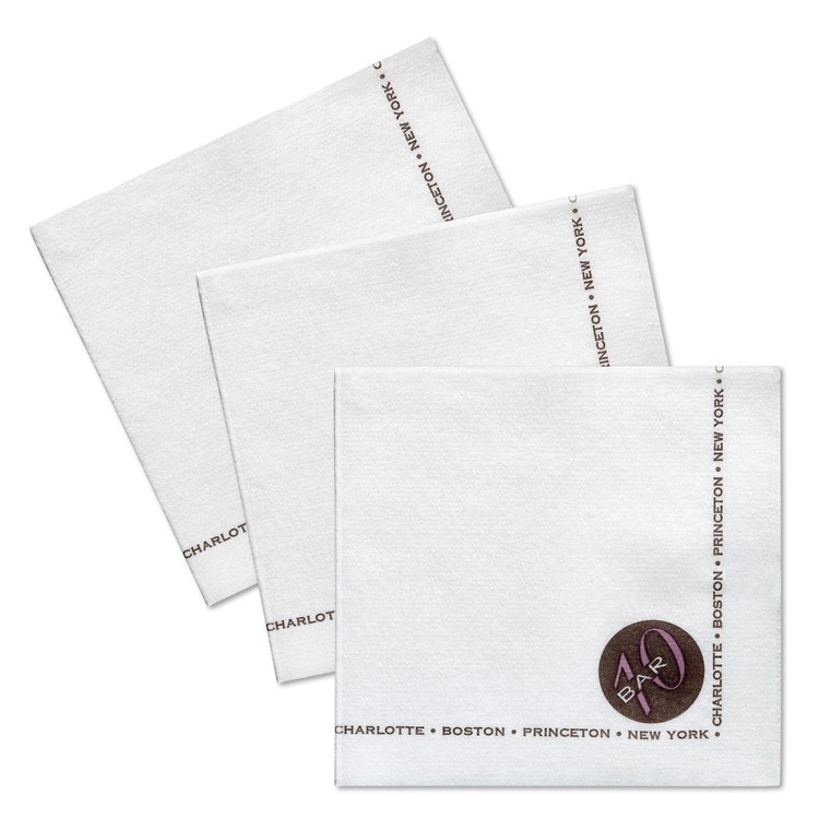 Linen-Feel™ White, Beverage Napkin 1