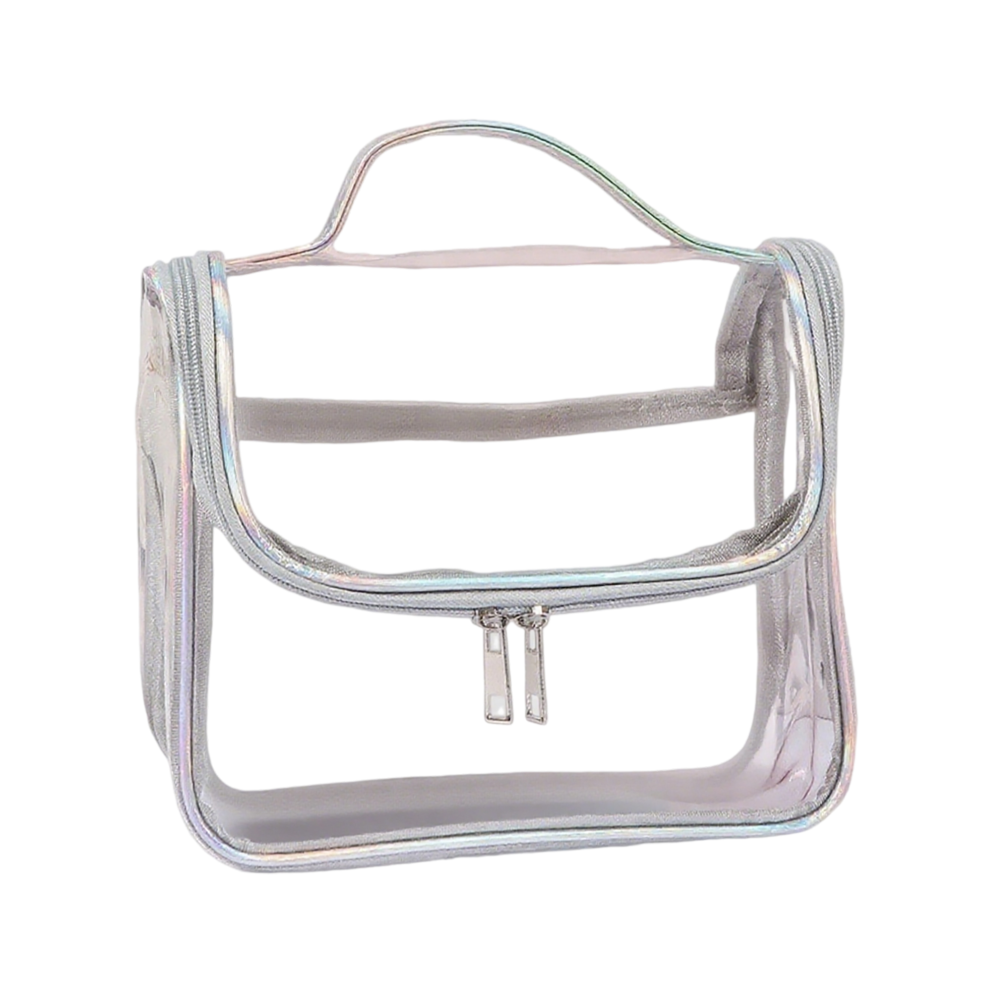 Clear PVC Travel Tote Waterproof Carry Handle 9.1" By 4.7" By 7.5" 8