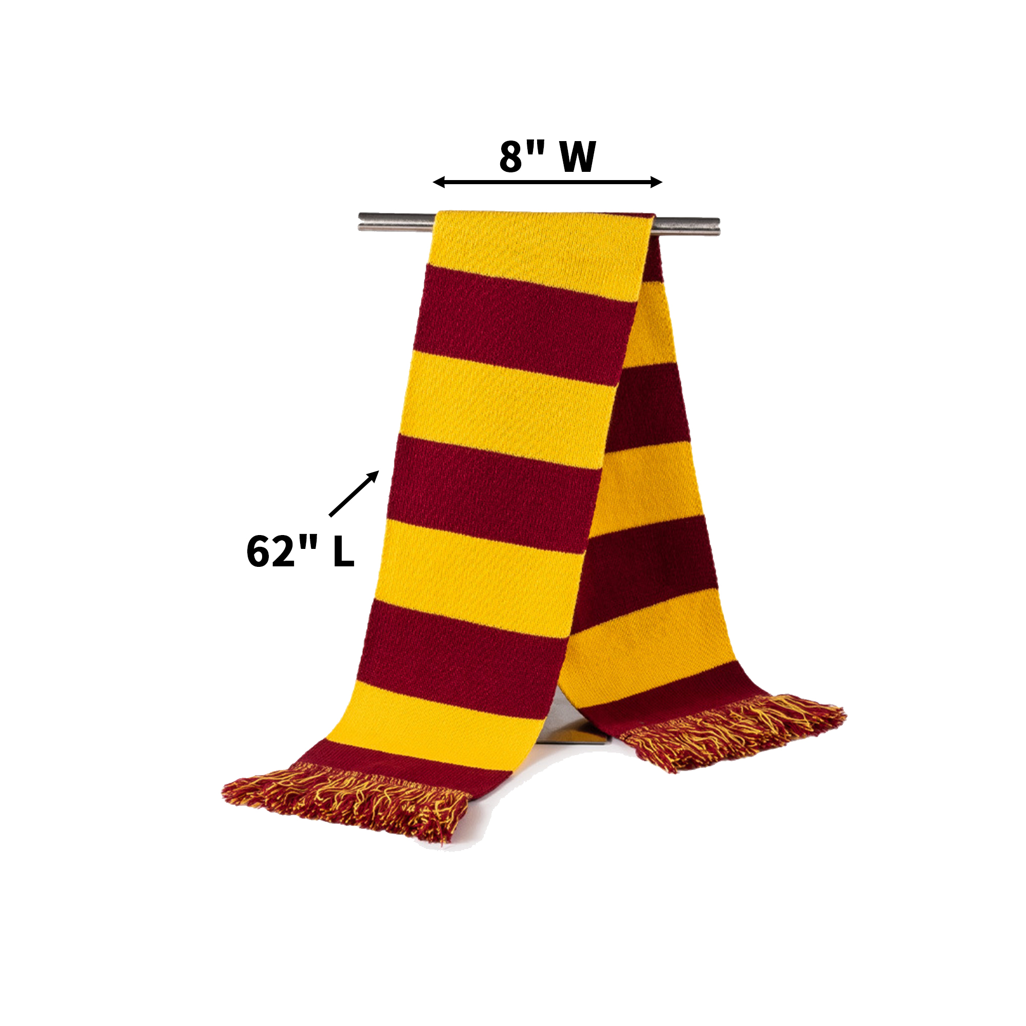 Jacquard Knit University Scarf With Fringe 4