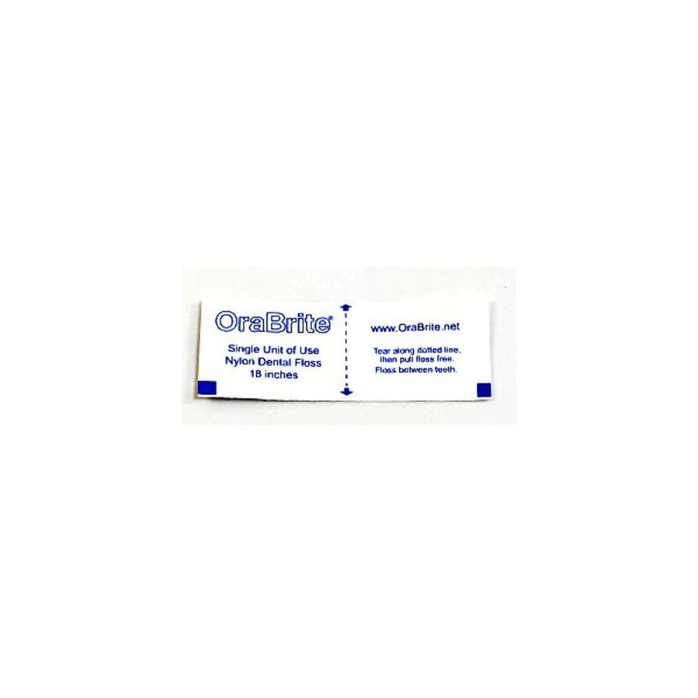 OraBrite Single Use Floss Packets - 18" Mint