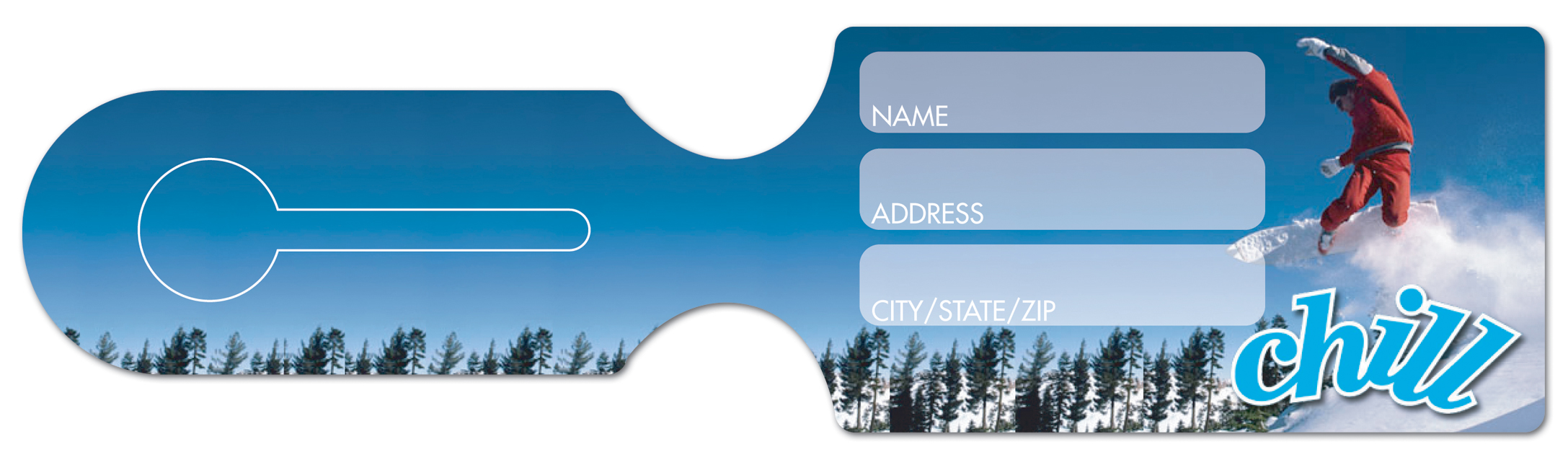 USA Made All-in-One Luggage Tags (2.5"x9.375" Rectangle 2.5x4.375") 3