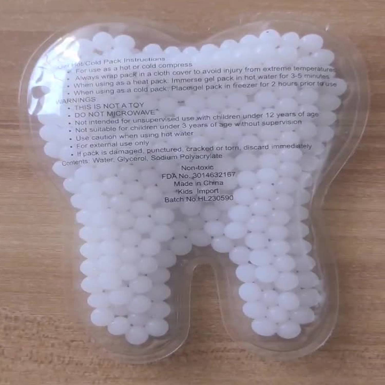 Custom Tooth-Type Dual-Purpose Bag for Cold and Hot Compress 5