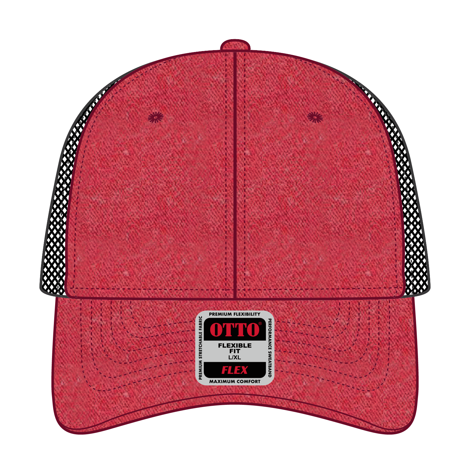 OTTO CAP® OTTO FLEX® Fitted 6 Panel Low Profile Mesh Back Trucker Hat 36