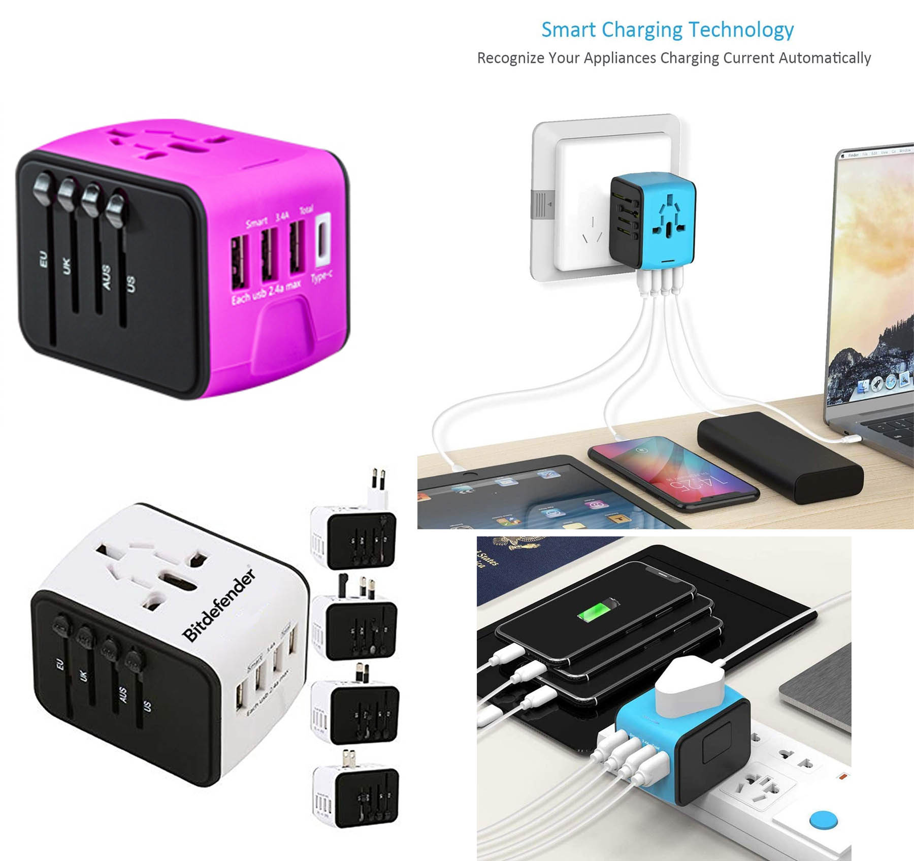 iBank ® Universal Travel Adapter, International Power Adapter 3
