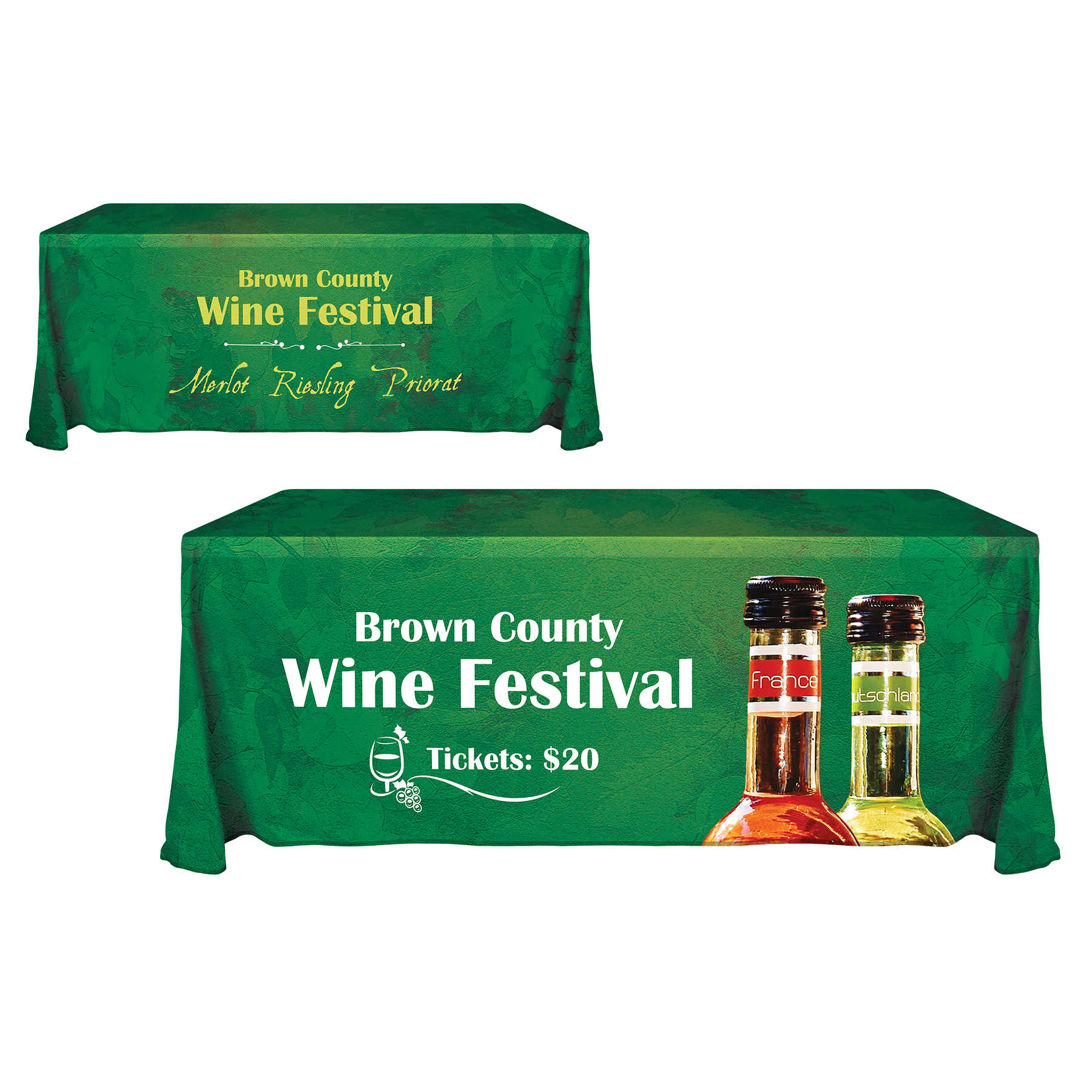 6' Knit Polyester Custom Throw Style Table Cover 2