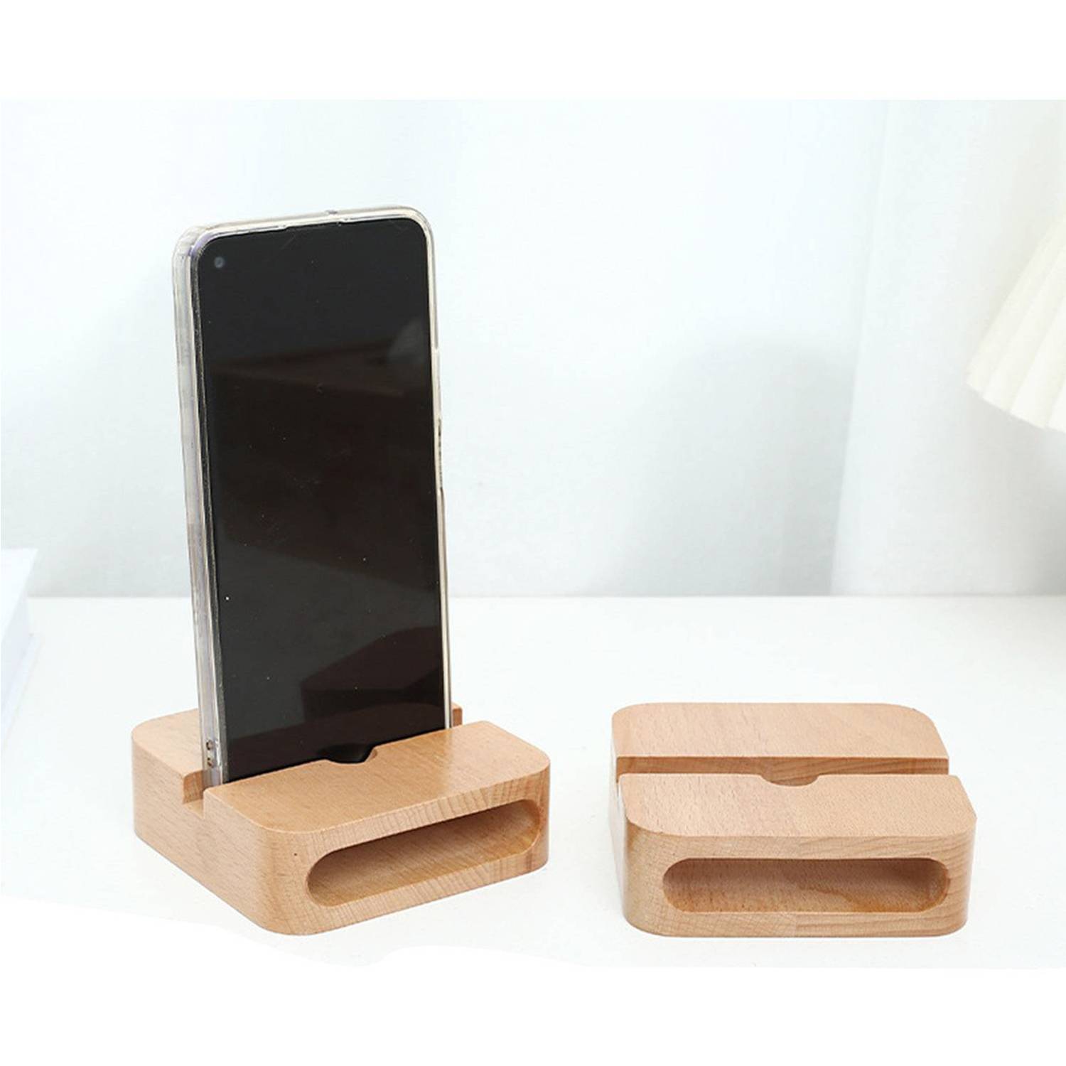 Portable Wooden Cell Phone Stand 2