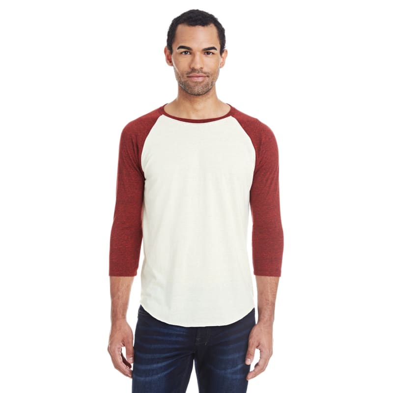 Threadfast Apparel Unisex Triblend 3/4-Sleeve Raglan 11