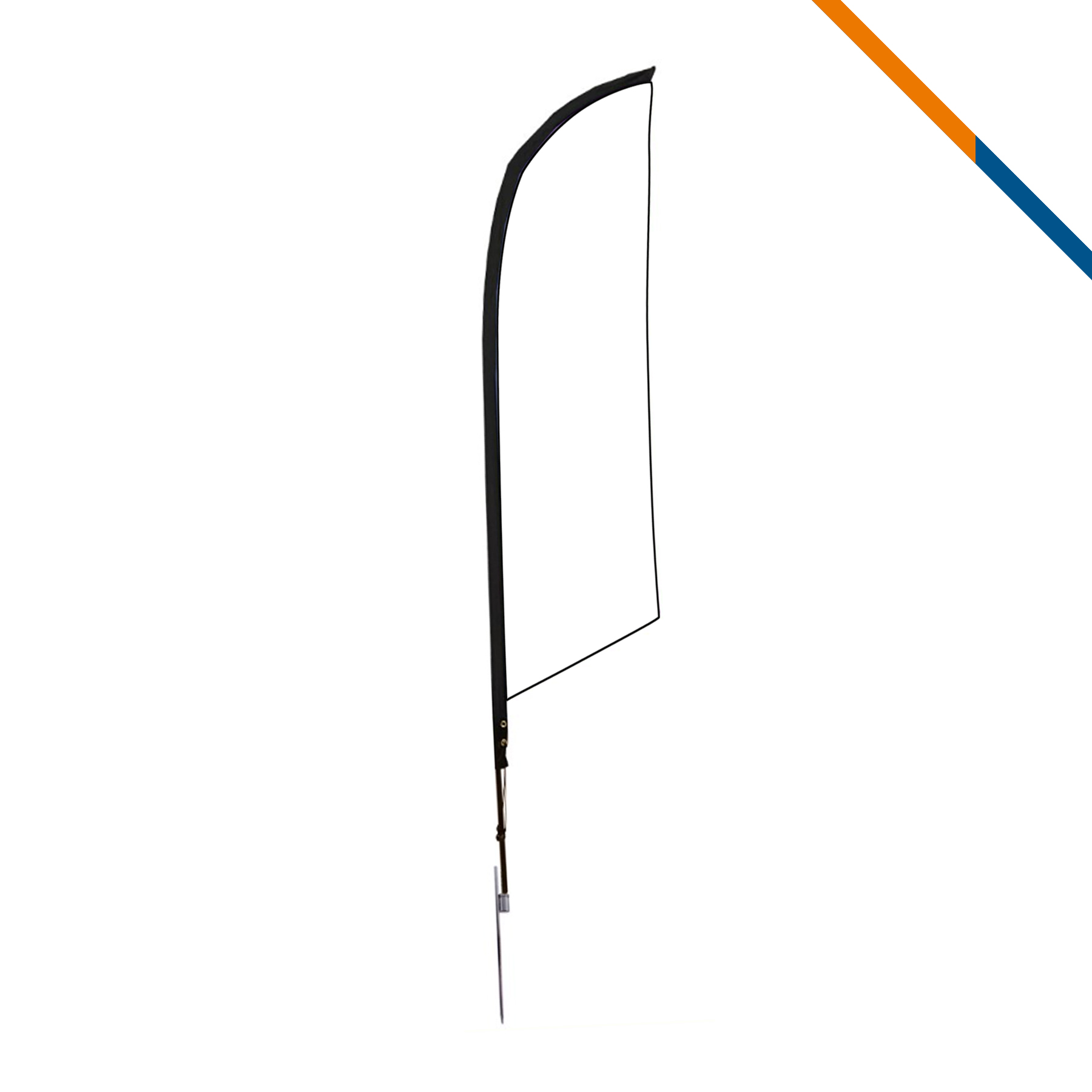 9' Feverfew Single-Sided Angle Flag 3