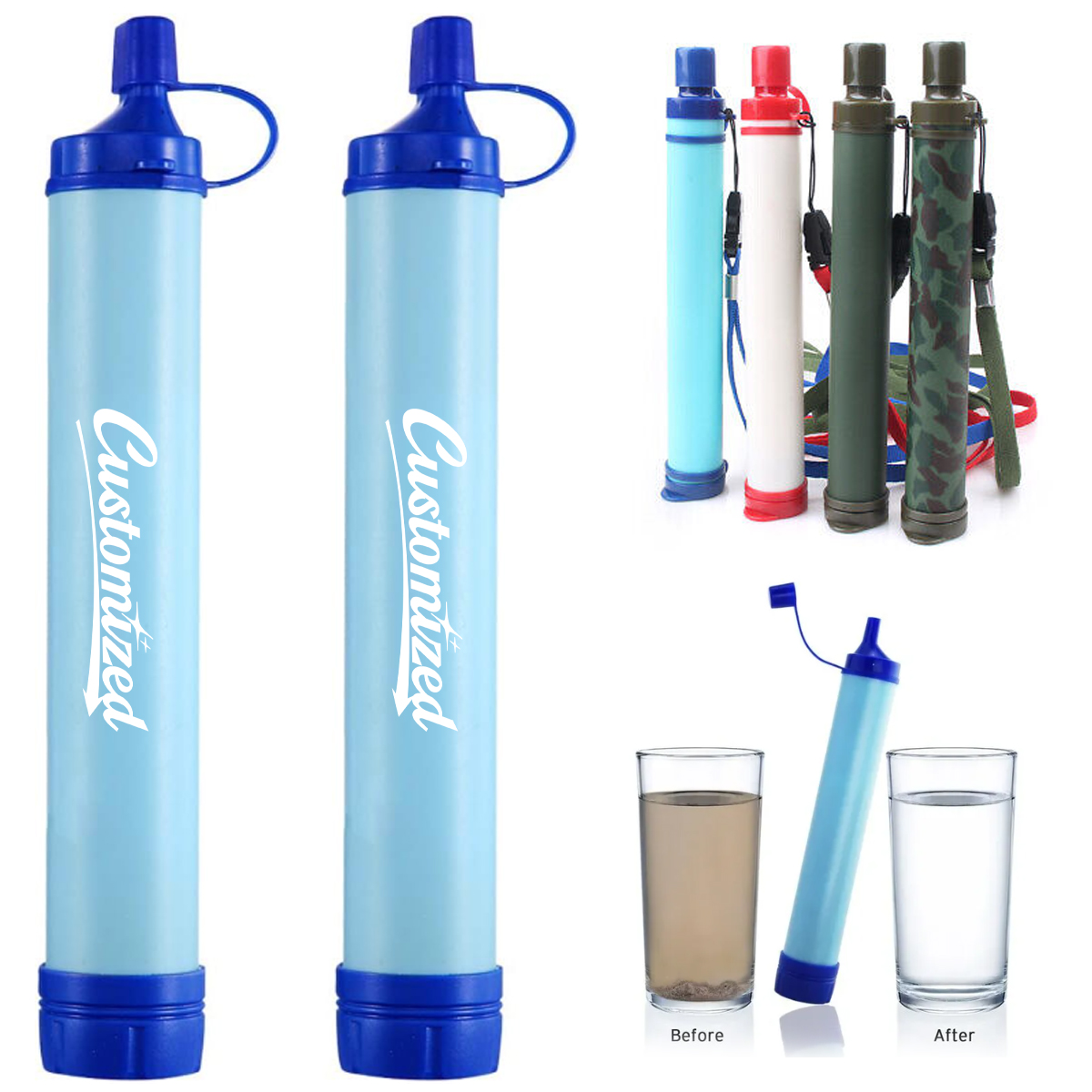 Portable Water Filter Straw Outdoor Survival Emergency Use 6