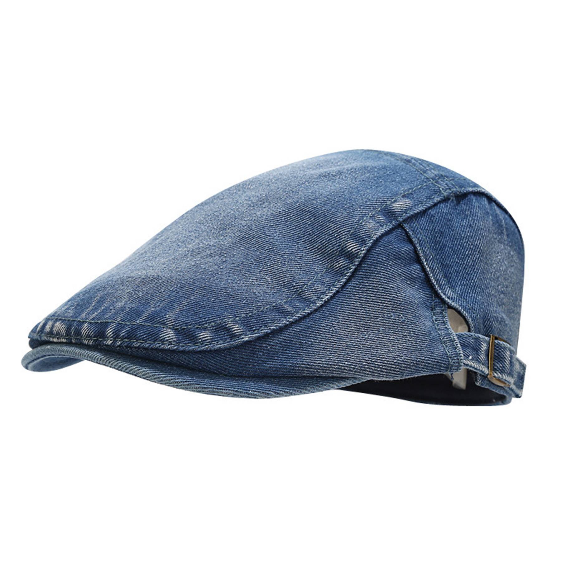 Cotton Simple denim peaked cap 6