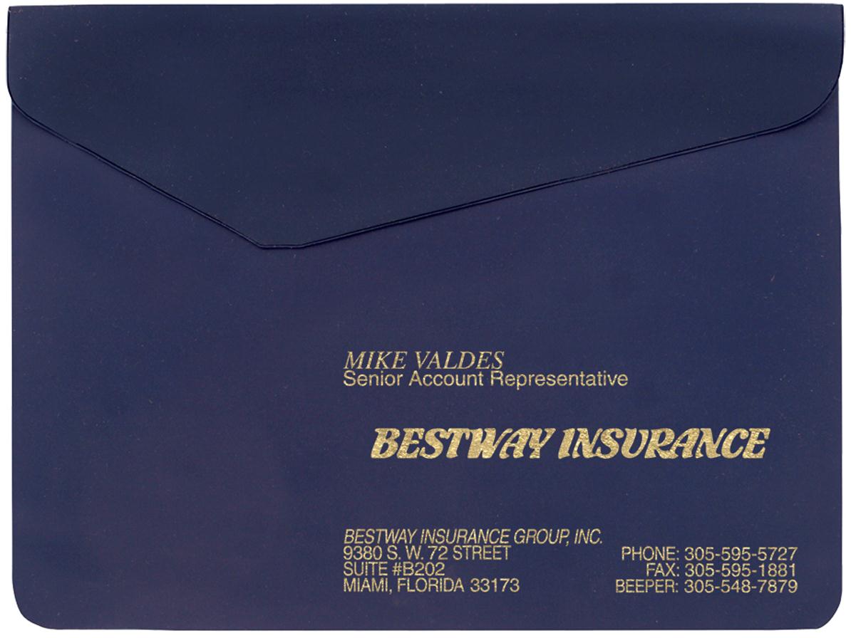 Economy Style Portfolio with fold over flap closure - Standard vinyl 1
