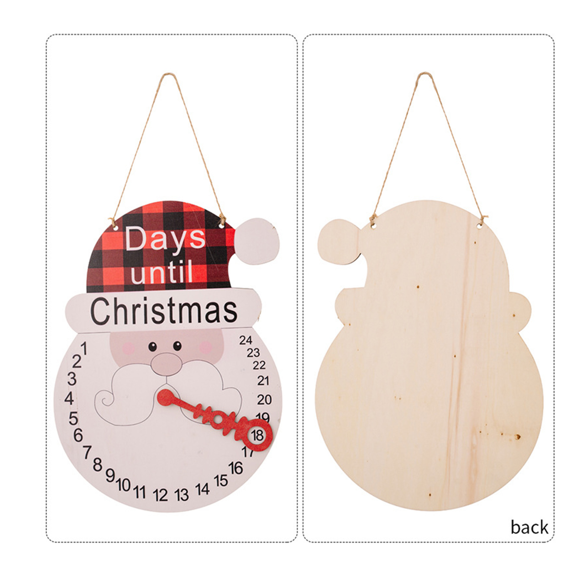 Christmas Wooden Ornament Creative Calendar 1