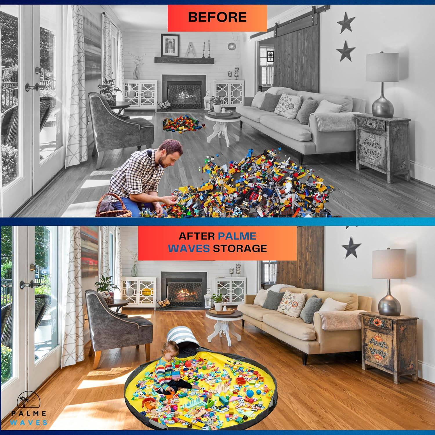 Children's Lego toy storage bag 5