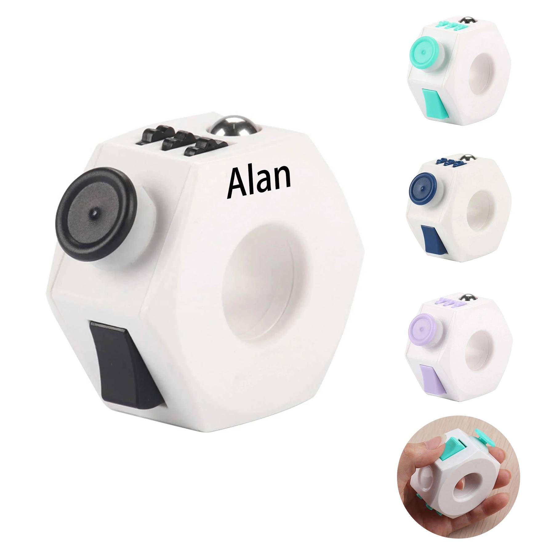 Cube decompression ring stress relief toy
