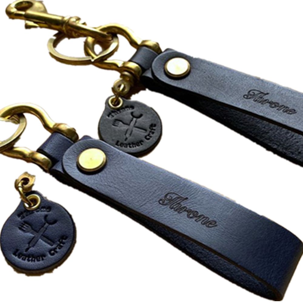 PU Leather Key Chain Rectangle Key Ring 4