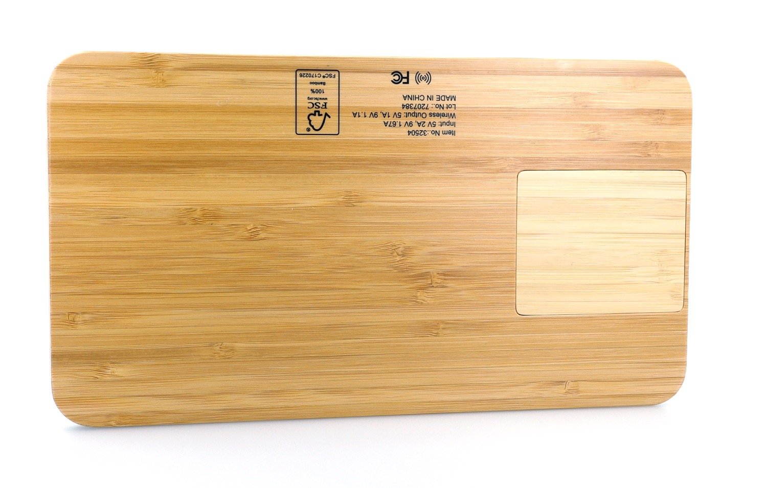 Bamboo 10W Wireless Charging Base with Dry Erase Board 84