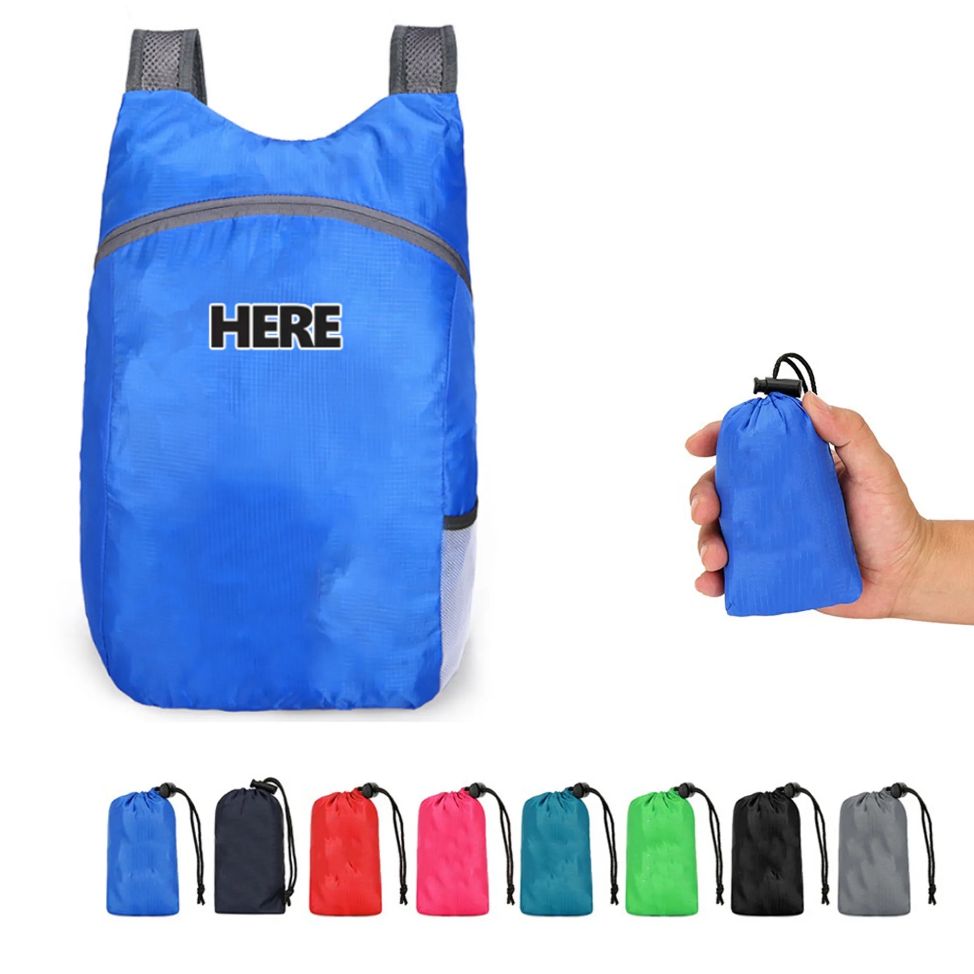 Foldable polyester Ultralight Backpack MOQ 10pcs 7