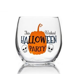 Halloween Holiday Funny Stemless Wine Glass 2