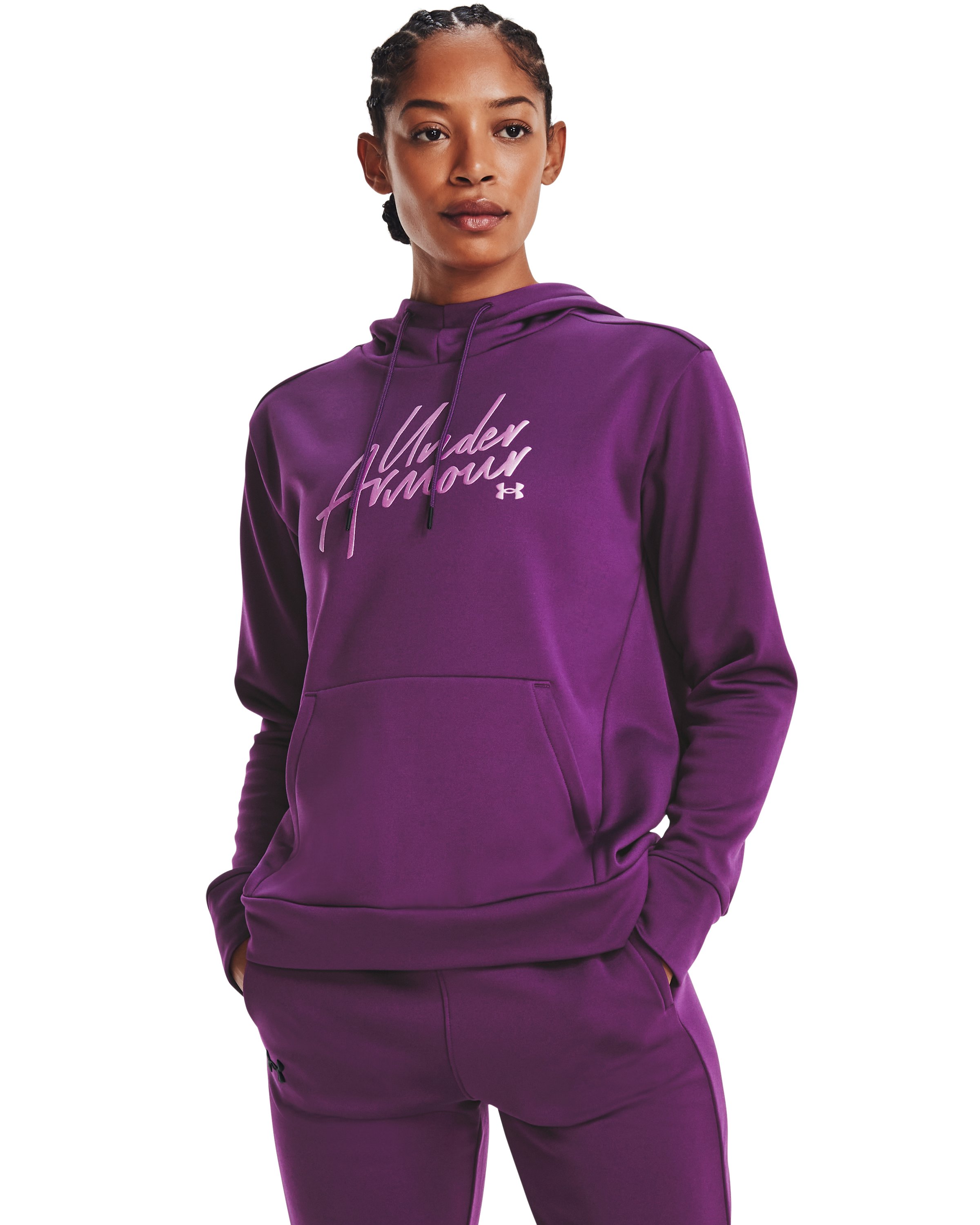 Women's Armour Fleece Script Hoodie 3