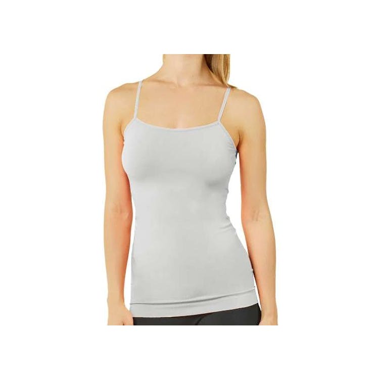 Women's Camisoles - Light Gray Poly One Size Fits Most 2
