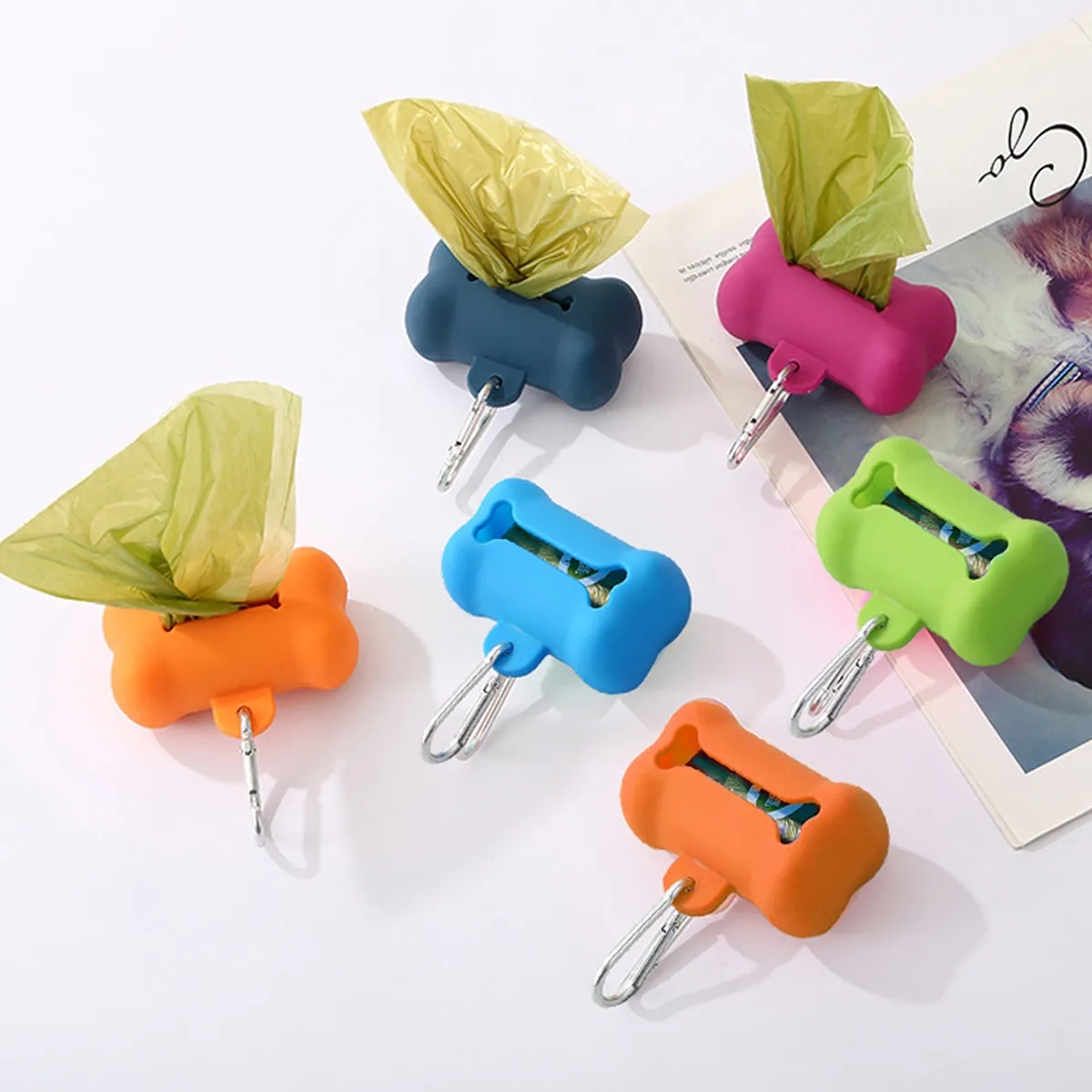 Pet Waste Bag Dispenser With Carabiner 4