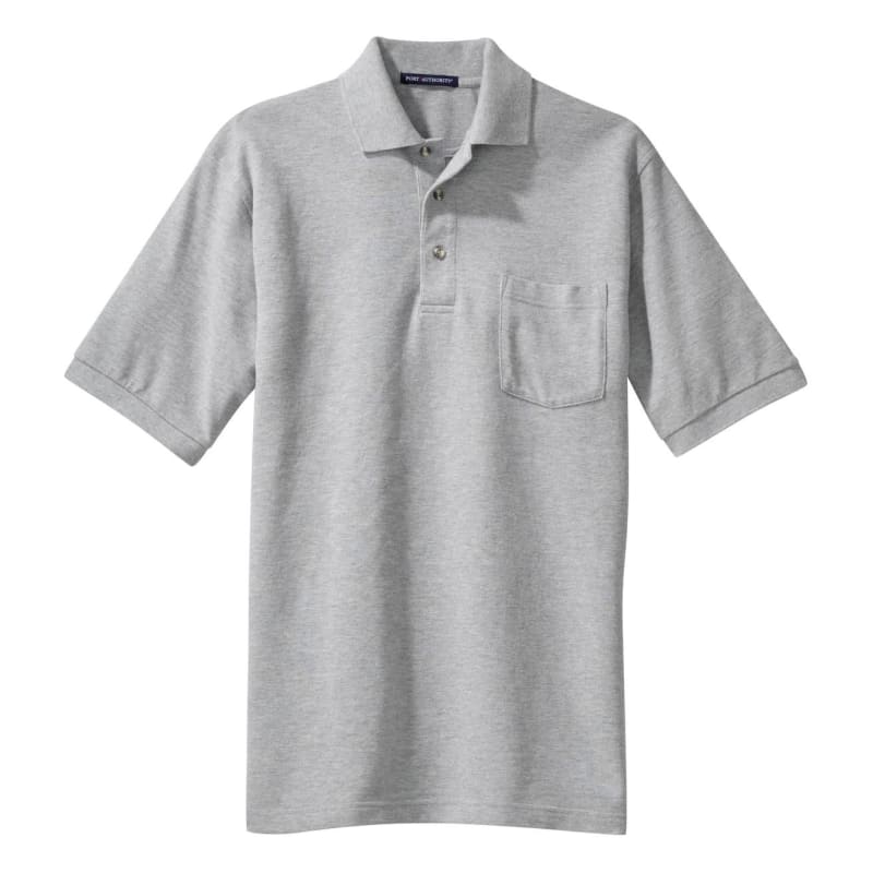 Port Authority Heavyweight Cotton Pique Polo With Pocket. 30