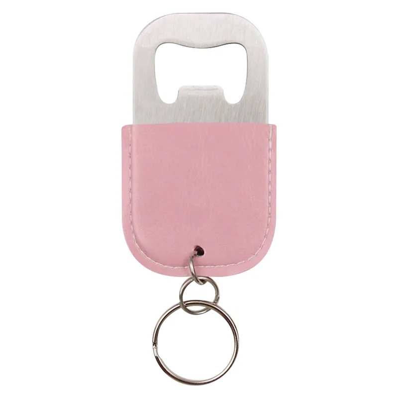 3.15 Inch PU Leather Keychain Bottle Opener Practical Outdoor 3