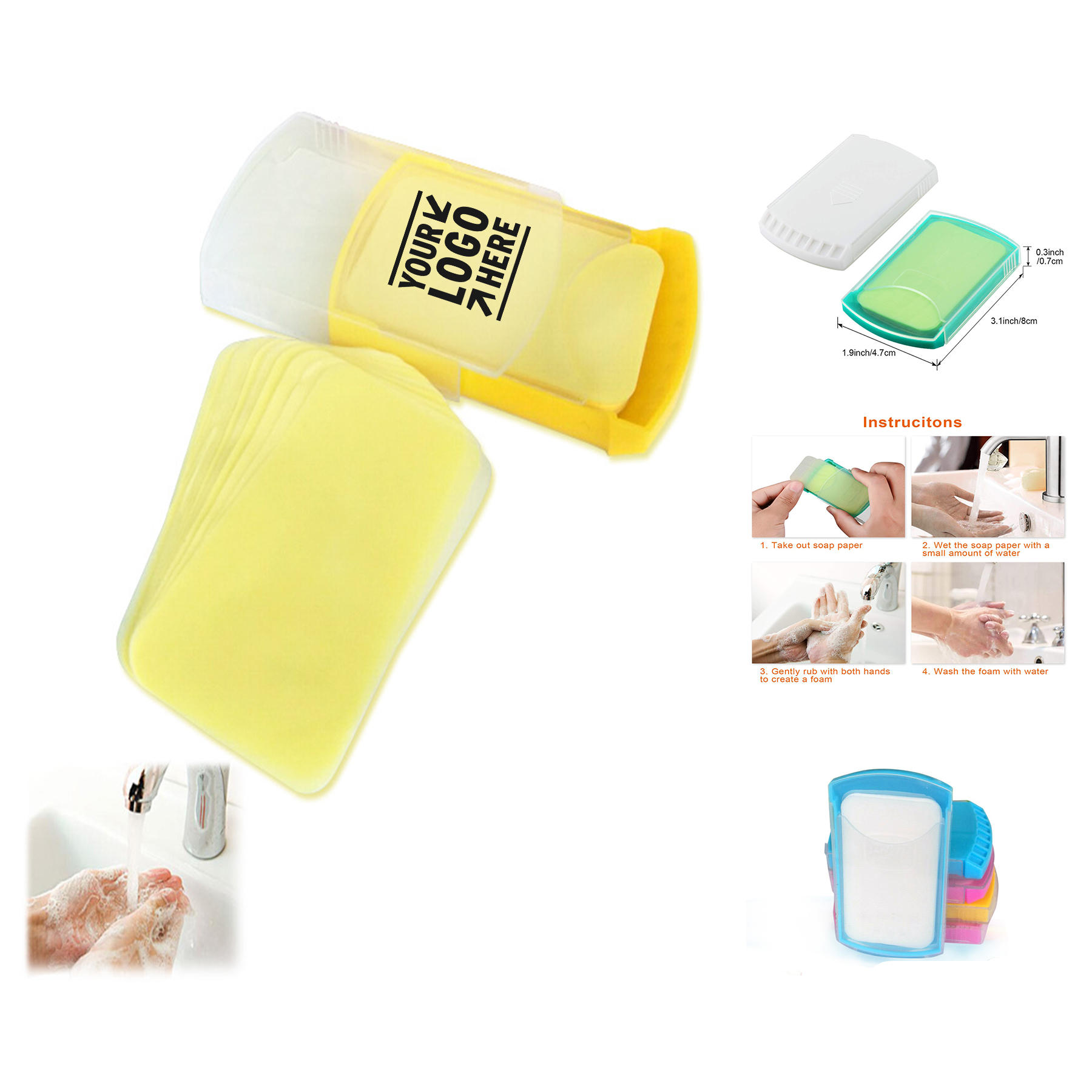 Hand Washing Soap Sheets for Outdoor Travel